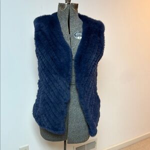 Love Token Blue Fur Vest